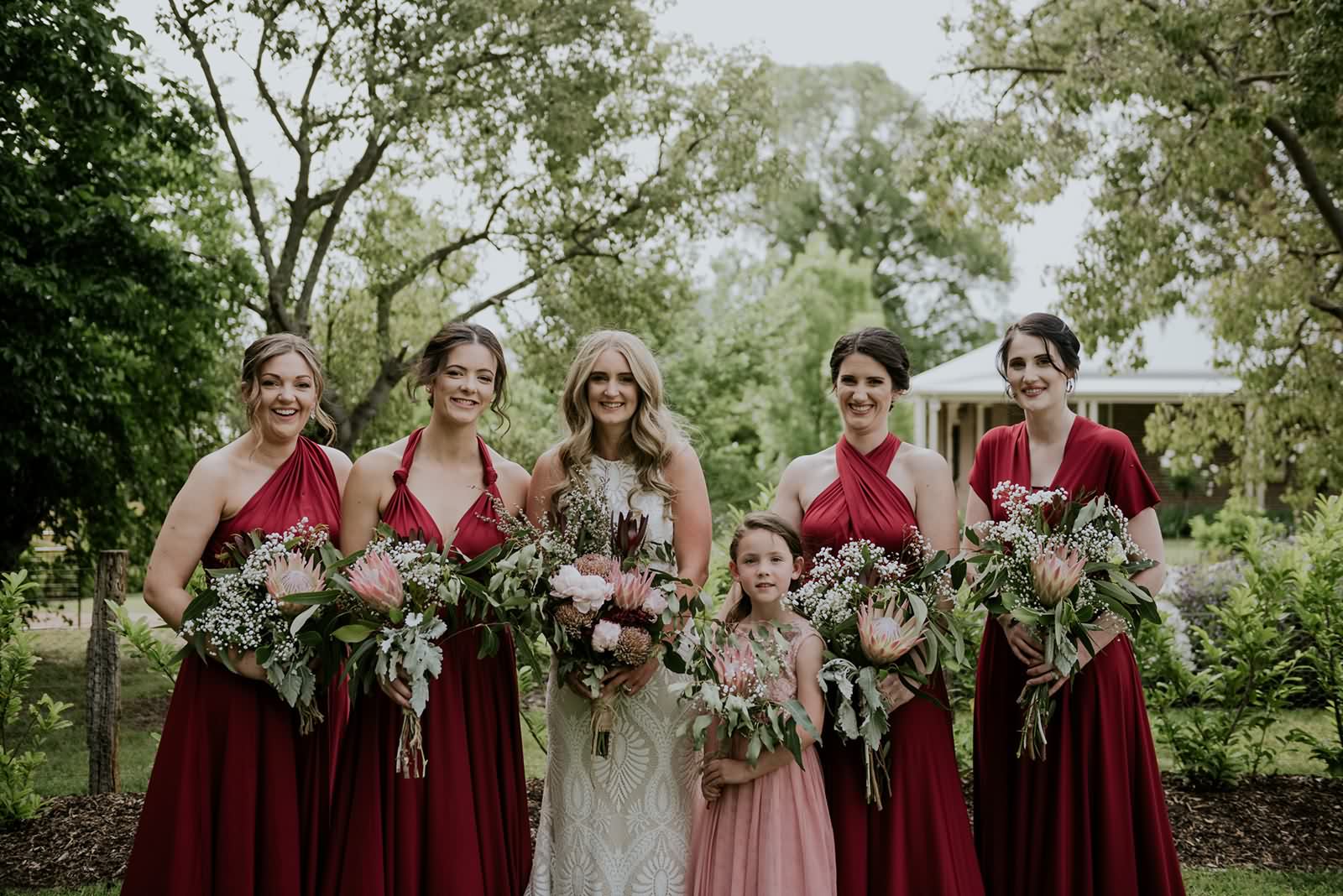 72styles Burgundy Infinity Bridesmaid Dress