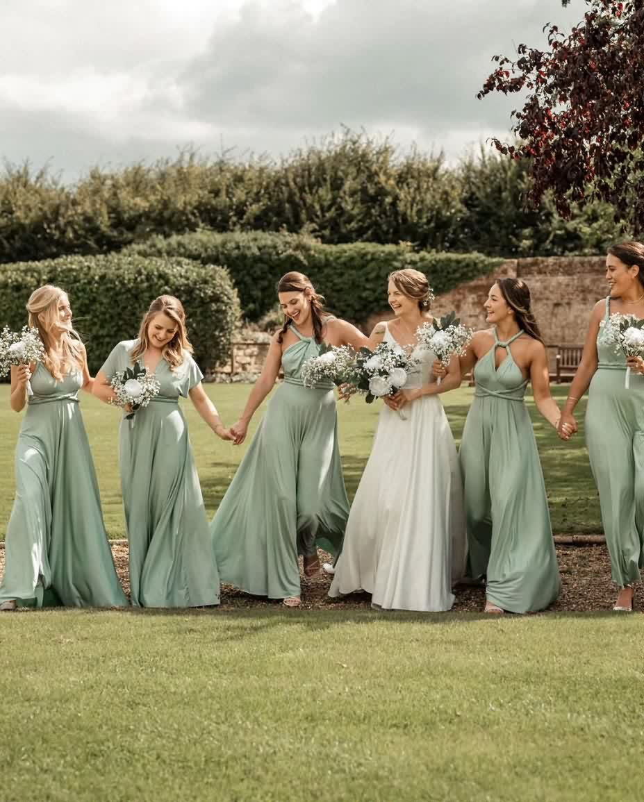 72styles Sage Infinity Bridesmaid Dress