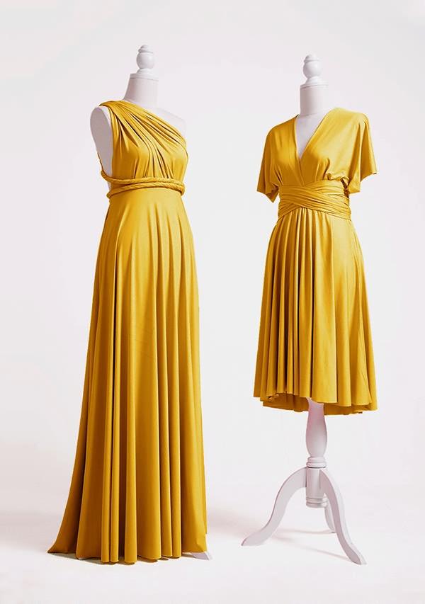 Mustard Yellow Multiway Infinity Dress-InfinityDress.com.au