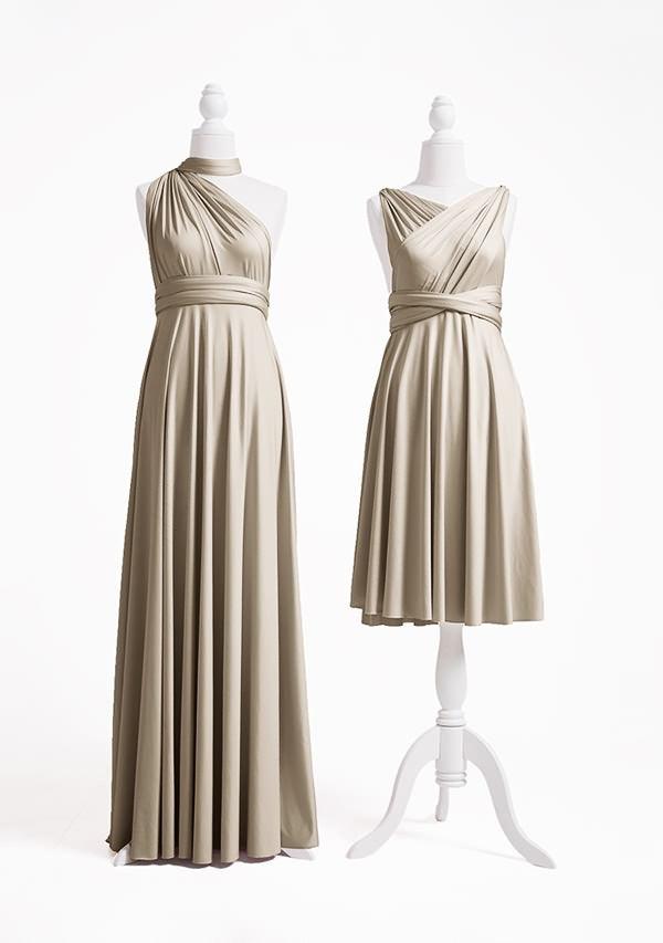 Taupe Multiway Convertible Infinity Dress-InfinityDress.com.au