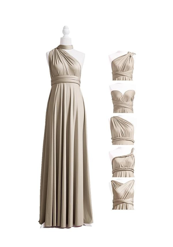 Taupe Multiway Convertible Infinity Dress-InfinityDress.com.au