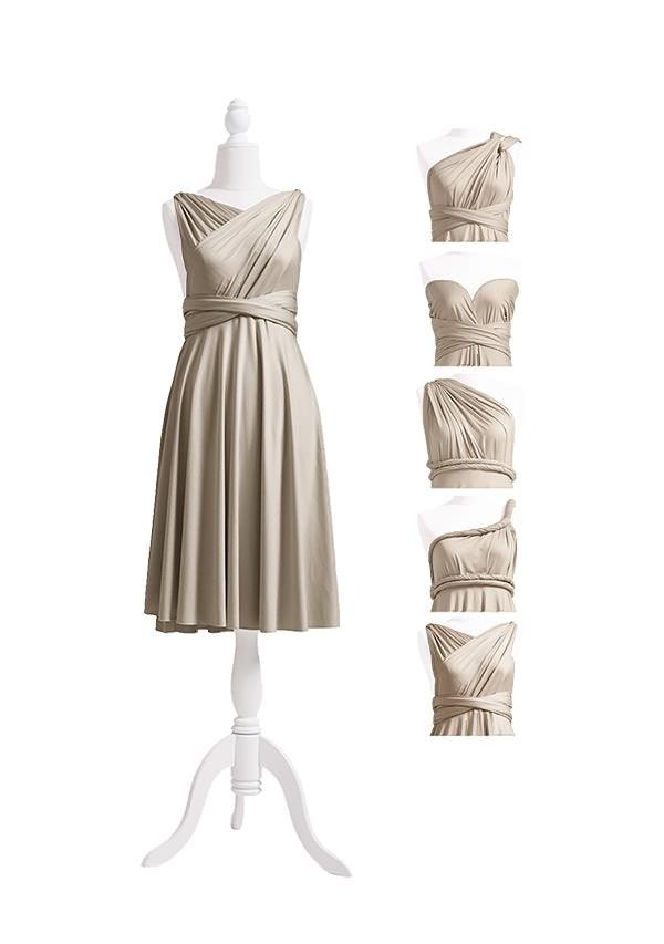 Taupe Multiway Convertible Infinity Dress-InfinityDress.com.au