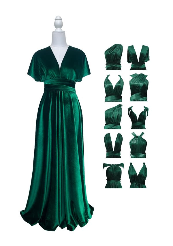 Green velvet fashion dress australia