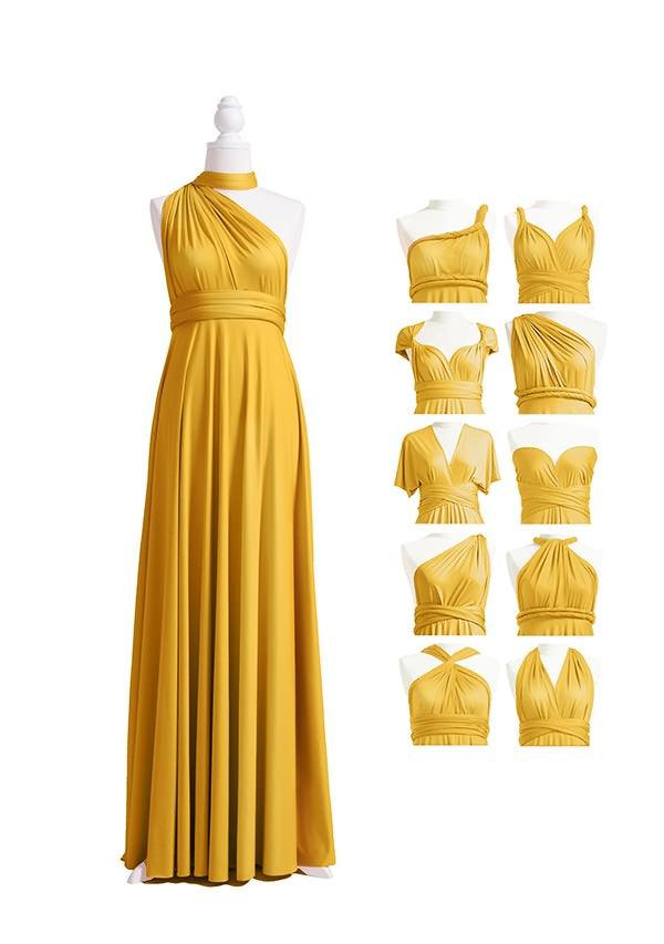 Mustard Yellow Multiway Infinity Dress-InfinityDress.com.au