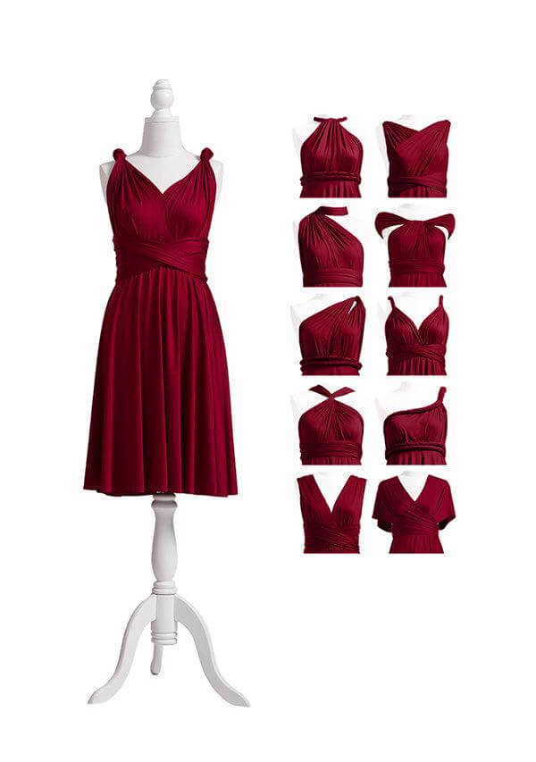 Burgundy Wine Multiway Convertible Infinity Dress-InfinityDress.com.au