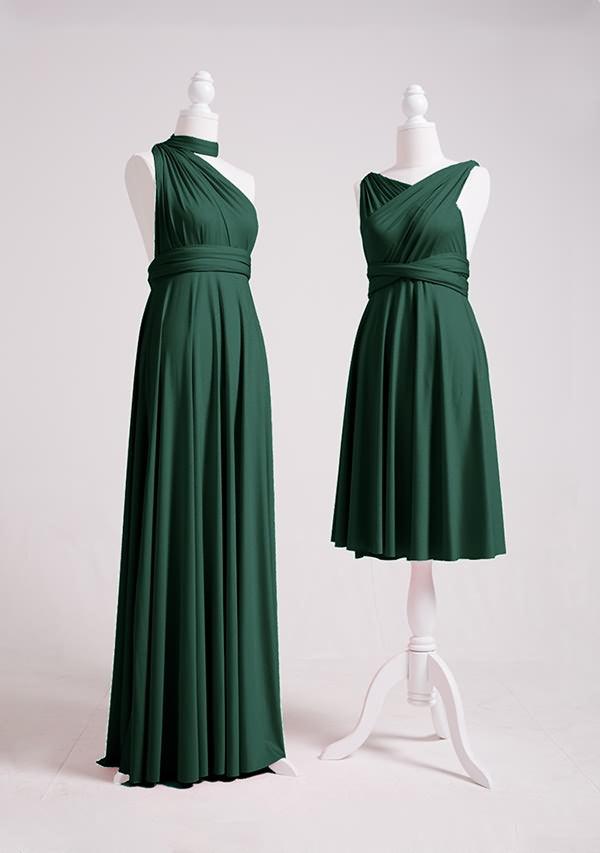 Dark Green Multiway Infinity Dress-InfinityDress.com.au